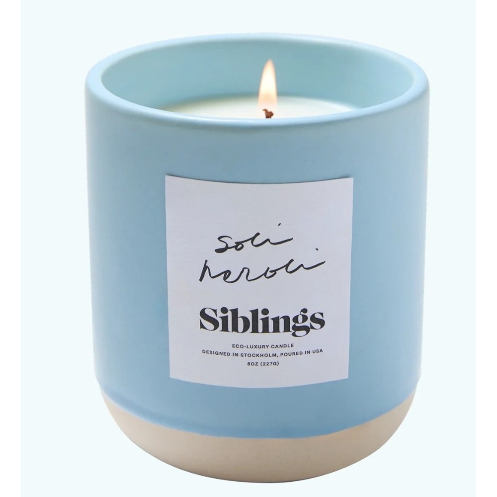 Siblings Soli Neroli Candle 10oz Refillable Luxury Scent New